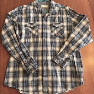 Cutter & Buck Blue Plaid Shirt